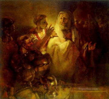  christ art - Peter Denouncing Christ Rembrandt